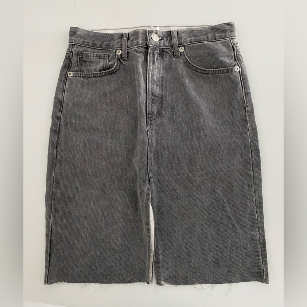 Zara midi jeans skirt